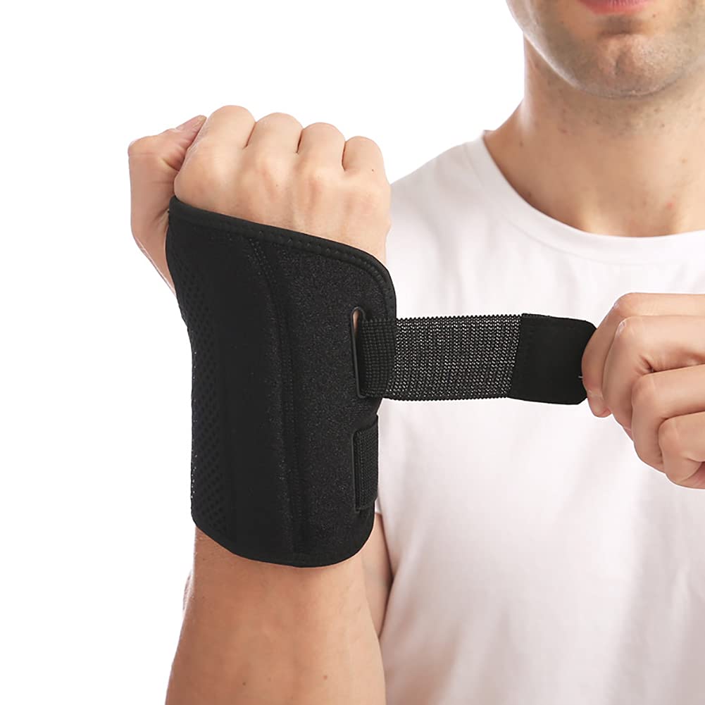 Wrist Brace Carpal Tunnel Right t Hand for Men Women, Night Wrist Sleep Supports Splints Arm Stabilizer with Compression Sleeve Adjustable Straps,for Tendonitis Arthritis Pain Relief Image 2