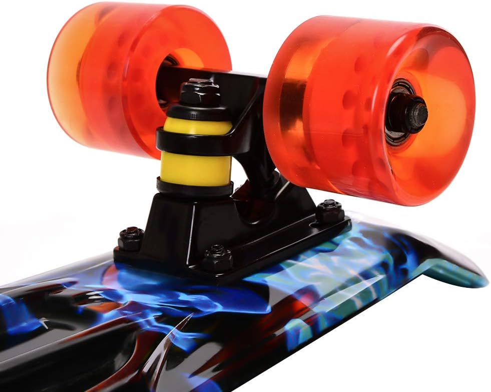 Skateboards 22 inch Complete Skateboard Deck Mini Cruiser for Kids Boys Girls Youths Beginners Image 2