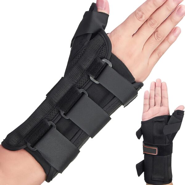 Wrist Brace & Thumb , for 's Tenosynovitis, Tendonitis, Carpal Tunnel & Arthritis Wrist Support Thumb Splint (Right Hand Medium)