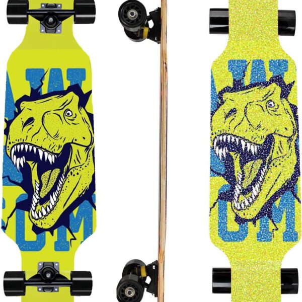 31" Longboard 7 Layers Skateboard Pro Complete for Cruising, Carving, Free Style and Downhill with T Tool