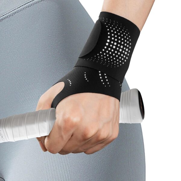 Ultra Thin Wrist Brace Support for Carpal Tunnel, Elastic Wrist Wraps for Sports Work Typing Sleeping, Sports Wrist Support for Fitness, Weightlifting, Tendonitis, Carpal Tunnel Arthritis (Black)