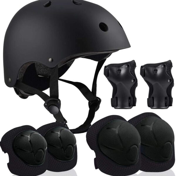 Adjustable Helmet for Ages 3 16 Kids Toddler Boys Girls Youth,Protective Gear with Elbow Knee Wrist Pads for Multi Sports Skateboarding Bike Riding Scooter Inline skatings Longboard Roller Skate