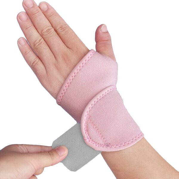 2 Pack Wrist Support Brace/Carpal Tunnel/Wrist Brace/Hand Support, Adjustable Wrist Support for Arthritis and Tendinitis, Joint Pain Relief (Pink)