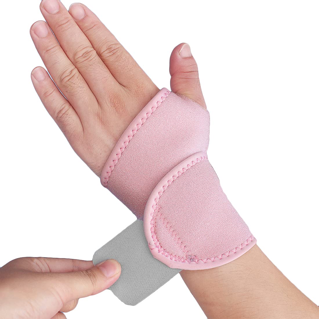 2 Pack Wrist Support Brace/Carpal Tunnel/Wrist Brace/Hand Support, Adjustable Wrist Support for Arthritis and Tendinitis, Joint Pain Relief (Pink)