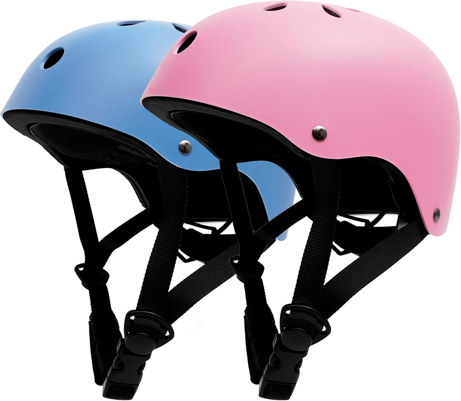 Kids Bike Helmet 2 Pack, Adjustable Toddler Helmet for Age 3 14 Boys Girls, Multi Sport Helmet for Skateboard Roller Skateing Bicycle Scooter Blance Bike