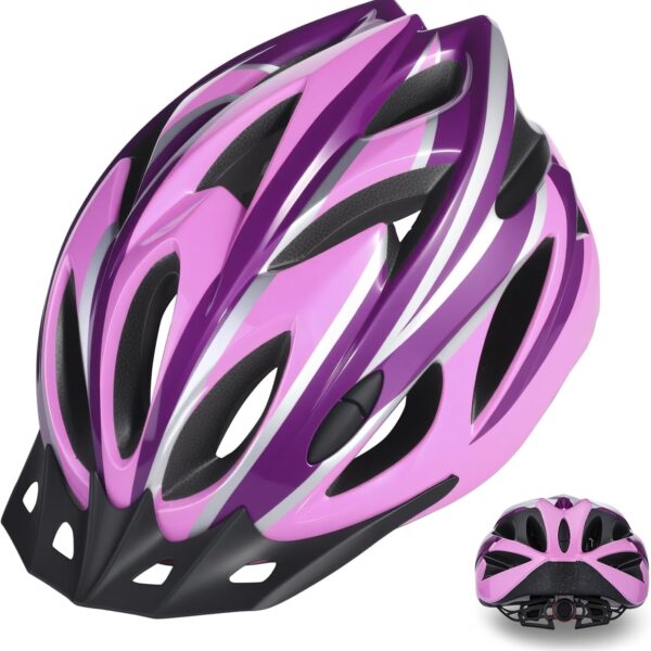 Bike Helmet Lightweight Bike Helmet for Men Women Comfort with Pads&Visor, Certified Bicycle Helmet for Youth Mountain Road Biker