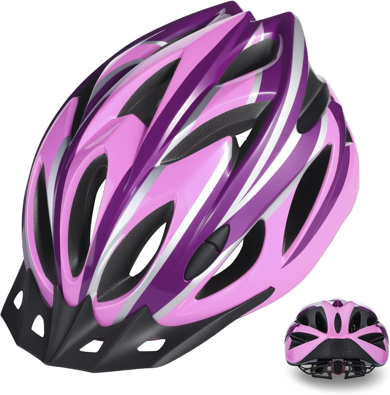 Bike Helmet Lightweight Bike Helmet for Men Women Comfort with Pads&Visor, Certified Bicycle Helmet for Youth Mountain Road Biker