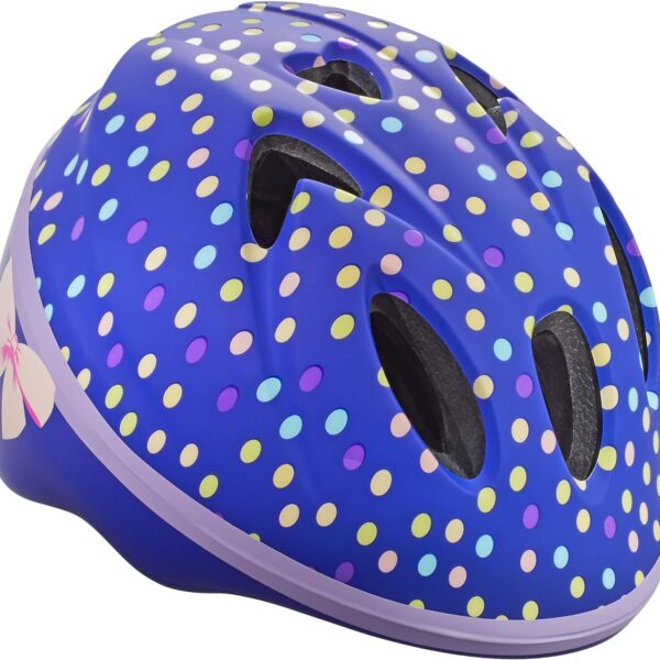 Classic Toddler and Baby Bike Helmet for Boys Girls Age 0/1/2/3/4/5 Year Old, Sugted Fit 44 52 cm, Dial Fit Adjustment and Full Range Padding, Extended Lower Shell, Integrated visor